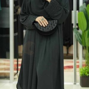 𝐊𝐎𝐓𝐈 𝐀𝐛𝐚𝐲𝐚 কুর্তি+প্লাজু - Black